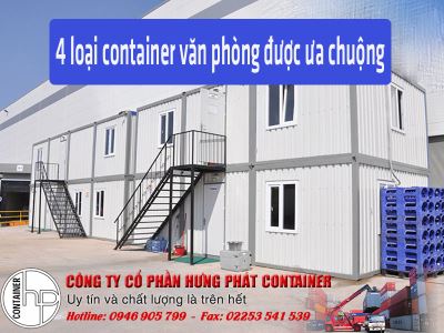 4 loại container văn phòng được ưa chuộng
