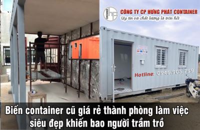 Biến container cũ giá rẻ thành phòng làm việc siêu đẹp khiến bao người trầm trồ