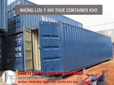 Những lưu ý khi thuê container kho
