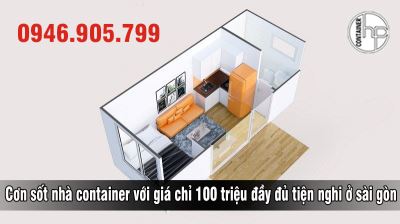 Cơn sốt nhà container với giá chỉ 100 triệu đầy đủ tiện nghi ở sài gòn
