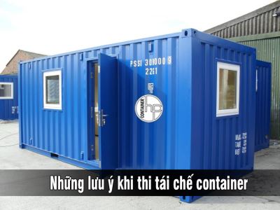 Những lưu ý khi tái chế container