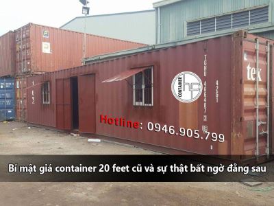 Bí mật giá container 20 feet cũ và sự thật bất ngờ đằng sau