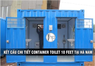 KẾT CẤU CHI TIẾT CONTAINER TOILET 10 FEET TẠI HÀ NAM