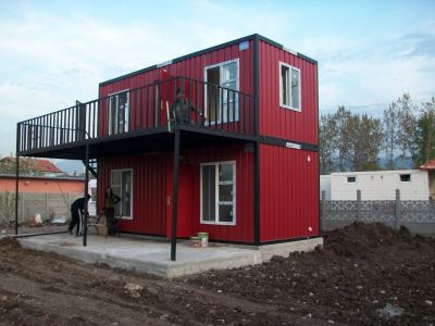 Mẫu container văn phòng 2 tầng đẹp tiện nghi