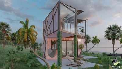 Mẫu nhà container 2 tầng ở Mexico