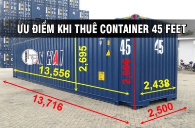 ƯU ĐIỂM KHI THUÊ CONTAINER 45 FEET