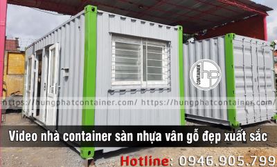 Video nhà container sàn nhựa vân gỗ đẹp xuất sắc