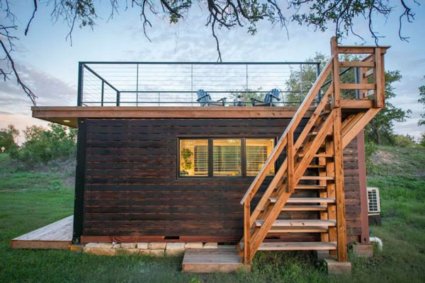 nhà-container-ốp-gỗ-homestay Căn nhà container nhỏ xinh nhưng đầy đủ tiện nghi tại Nhật Bản - Ảnh 6