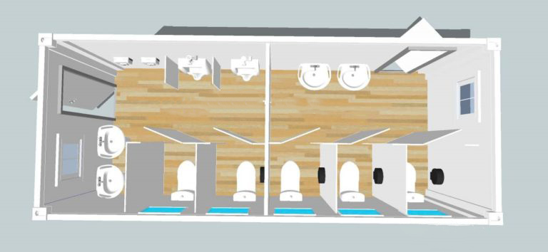 Container toilet kích thước lớn