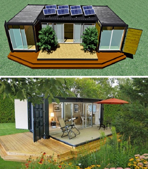 Kết hợp cây xanh khi trang trí nhà Container