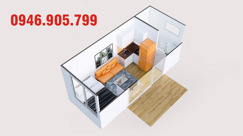 Nhà cấp 4 đẹp giá rẻ chỉ tầm 100 triệu bằng container - Ảnh 3